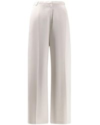 Alysi - Wide Leg Linen Trousers - Lyst