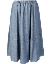 Marni Jupe mi-longue à taille haute - Bleu