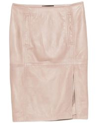 Pinko - Leather Midi Skirt - Lyst