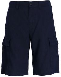 BOSS - Gerade Cargo-Shorts Aus Leinen - Lyst