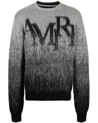 Amiri - Black Intarsia-knit Logo Jumper - Men's - Alpaca/nylon/mohair - Lyst