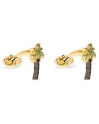 Paul Smith - Palm-Tree Crystal-Embellished Cufflinks - Lyst