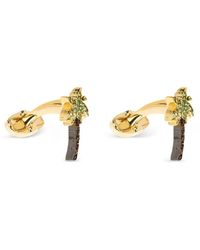 Paul Smith - Palm-Tree Crystal-Embellished Cufflinks - Lyst