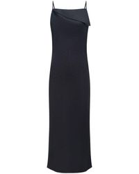 12 STOREEZ - Drape-detail Linen Midi Dress - Lyst