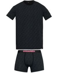 DSquared² - Logo-Print Lounge T-Shirt And Boxers Set - Lyst