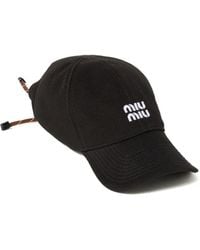 Miu Miu - Logo-Embroidered Drawstring Baseball Cap - Lyst