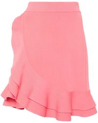McQueen - Stretch Viscose Blend Mini Skirt - Lyst