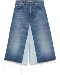 Chloé - Pantalones Vaqueros Cortos Con Diseño Patchwork - Lyst