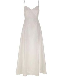MC2 Saint Barth - Guadalupe Sangallo Lace-Embroidered Maxi Dress - Lyst