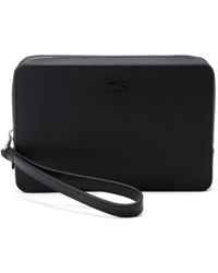Lacoste - Chantaco Leather Clutch Bag - Lyst
