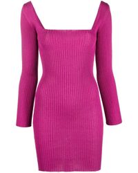 a. roege hove - Square-neck Ribbed-knit Mini Dress - Lyst