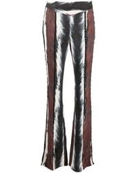 Roberto Cavalli - Animal-print Lace-up Trousers - Lyst