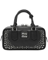 Miu Miu - Arcadie Studded Leather Bag - Lyst