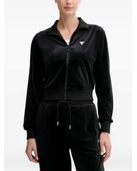 Guess - Zipped Rhinestone-Embellished Top - Lyst