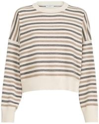 Brunello Cucinelli - Striped Cashmere Sweater - Lyst