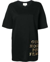 Gucci - Oversized-T-Shirt Mit Pailletten - Lyst