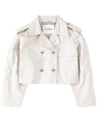 Closed - Cropped Double-breasted Trenchcoat - Lyst