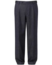 BOSS - Pleated Cuffed Trousers - Lyst