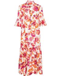 La DoubleJ - Artemis Floral-print Maxi Dress - Lyst