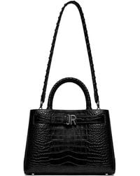 John Richmond - Croc-Effect Braided-Handle Tote Bag - Lyst