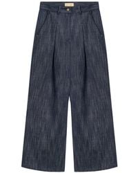 Momoní - Oak Pleated Wide-Leg Jeans - Lyst