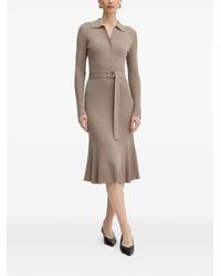 MARCIANO BY GUESS - Ribbed Belted Midi Dress - Lyst