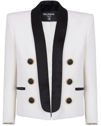 Balmain - Chic 6-Button Jacket With Contrast Lapels - Lyst