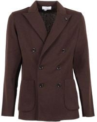Lardini - Chaqueta De Lana Con Doble Botonadura - Lyst