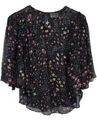 Isabel Marant - Floral-Print Silk Blouse - Lyst