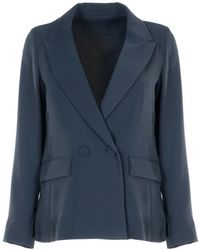 iBlues - Zannata Double-Breasted Blazer - Lyst