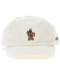 Moncler - Logo Patch Cap Cappelli Bianco - Lyst