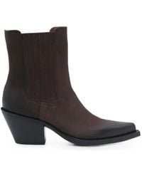 Paris Texas - Dallas Pointed-Toe Leather Ankle Boots - Lyst