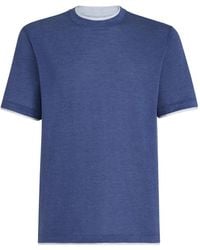 Brunello Cucinelli - "Faux Layering" Crewneck T-Shirt - Lyst