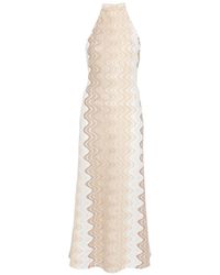 MC2 Saint Barth - Chevron-Knit Halterneck Dress - Lyst