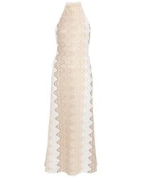 MC2 Saint Barth - Chevron-Knit Halterneck Dress - Lyst