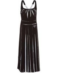 Prada - Sleeveless Printed Sablé Dress - Lyst