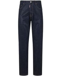 DSquared² - Crystal-Embellished Straight-Leg Jeans - Lyst