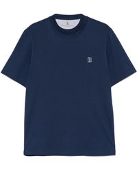 Brunello Cucinelli - Logo Cotton T-Shirt - Lyst