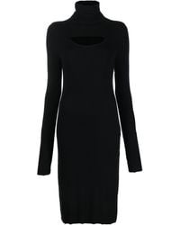 Thom Krom - Roll-neck Knit Midi Dress - Lyst