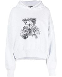 we11done - Sudadera con estampado Teddy Bear y capucha - Lyst