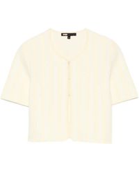 Maje - Cropped Knit Cardigan - Lyst