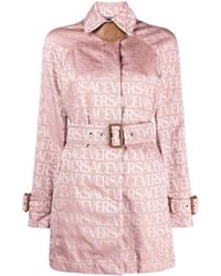 Versace - Allover Trench Coat - Lyst
