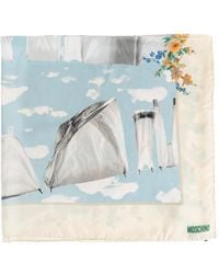 Moschino - Floral-Print Silk Scarf - Lyst