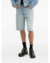 HUGO - Denim Shorts Met Logopatch - Lyst