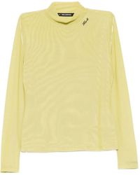KARL LAGERFELD - Mesh Long-Sleeves Top - Lyst