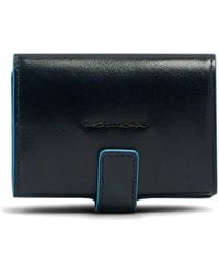 Piquadro - Logo-Debossed Leather Cardholder - Lyst