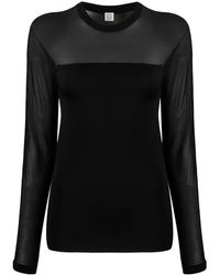 TOTEME - Top Con Inserti Semi Trasparente - Lyst