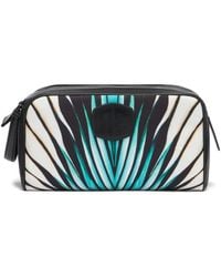 Roberto Cavalli - Ray Of Sea Toilettas Met Leren Afwerking En Bladerprint - Lyst