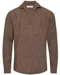 Orlebar Brown - Camicia Ridley Con Scollo A V - Lyst