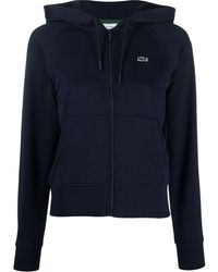 Lacoste - Logo-patch Zipped Hoodie - Lyst